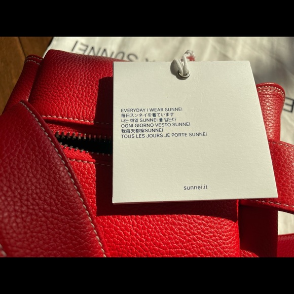 Sunnei Cubetto Leather Shoulder Bag - Picture 8 of 9